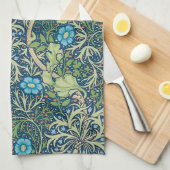 Seetang, William Morris Geschirrtuch (Viertel Falte)