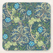 Seetang, William Morris Rechteckiger Pappuntersetzer (Vorderseite)