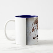 Seetänzer-ernster Kaffee in Blau-Winter Verkauf! Zweifarbige Tasse (Links)