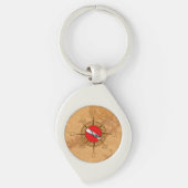 Seetauchen-Kompass Schlüsselanhänger (Vorderseite)