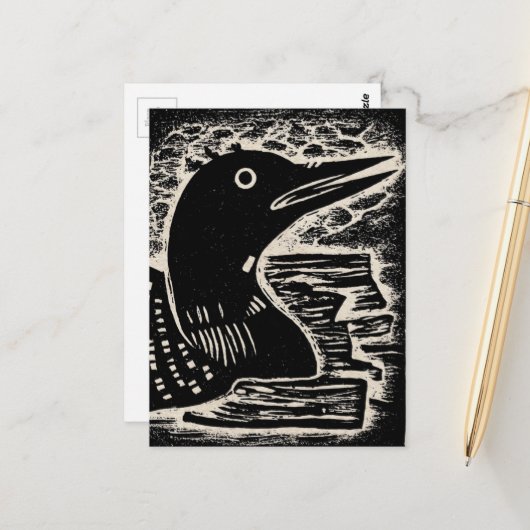 Seetaucher Postkarte (Vorderseite/Rückseite Beispiel)
