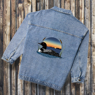 Seetaucher Sonnenuntergang Jeansjacke