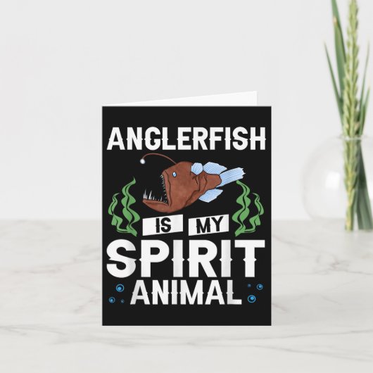 Seeteufel Angelfisch Skelett Karte (Vorderseite)