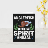 Seeteufel Angelfisch Skelett Karte (Gelbe Blume)