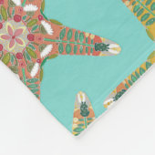 Seeteufel Blume blau Fleecedecke (Ecke)