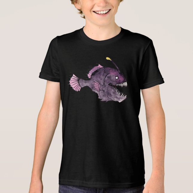 Seeteufel Cartoon Tri-Blend Shirt (Vorderseite)
