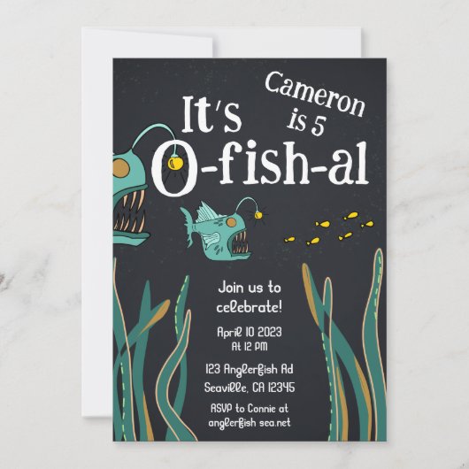 Seeteufel Hochsee Geburtstag Einladung (Vorderseite)