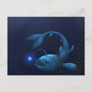 Seeteufel im Unterholz Postkarte
