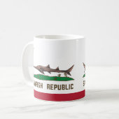 Seeteufel-Republik-Ray-Flagge Carpenter-Hai Kaffeetasse (Vorderseite Links)