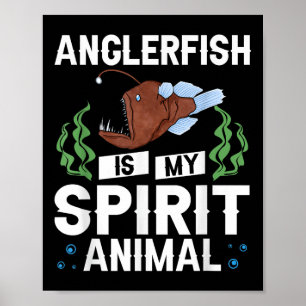 Seeteufel Tiefsee-Anglerfisch Skelett Poster
