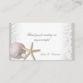 Seeteufel und Sand-Dollar-Perlen und Spitzen Platzkarte (Rückseite)