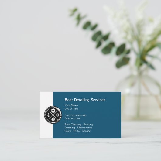 Seethema-Bootfahrt Visitenkarte (Stehend Vorderseite)