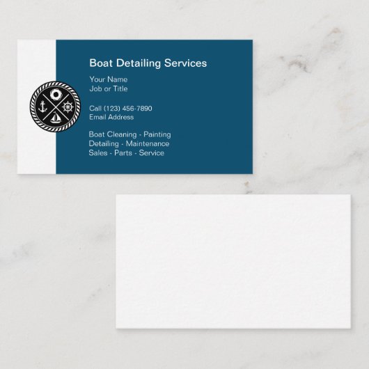 Seethema-Bootfahrt Visitenkarte (Vorne/Hinten)