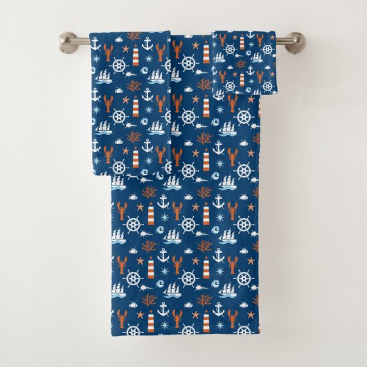 Seethema-Muster 1 Badhandtuch Set (Insitu)