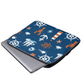 Seethema-Muster 1 Laptopschutzhülle (Vorne Knopf)