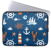 Seethema-Muster 1 Laptopschutzhülle (Vorderseite)