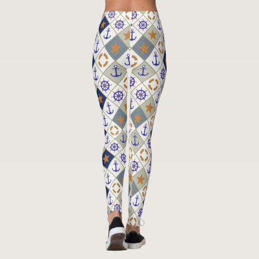 Seethema-Muster 2 Leggings (Rückseite)