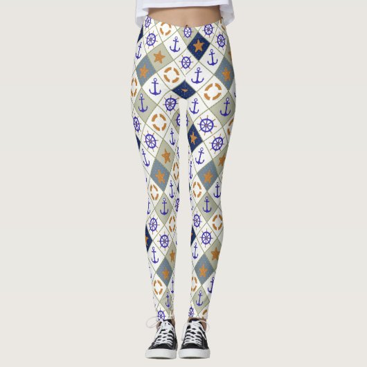 Seethema-Muster 2 Leggings (Vorderseite)