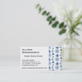 Seethema versendet Anker-Blau und Weiß Visitenkarte (Stehend Vorderseite)