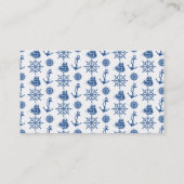 Seethema versendet Anker-Blau und Weiß Visitenkarte (Rückseite)