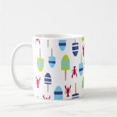 Seethemaboje und -hummer mit Monogramm Kaffeetasse (Links)