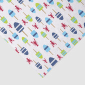 Seethemaboje und -hummer mit Monogramm Seidenpapier (Ausschnitt)