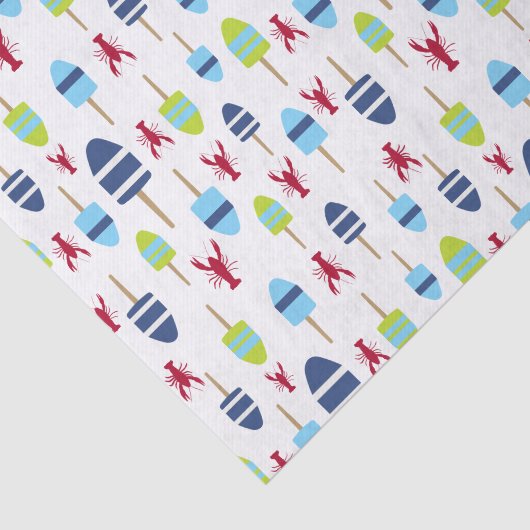 Seethemaboje und -hummer mit Monogramm Seidenpapier (Ausschnitt)