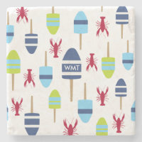 Seethemaboje und -hummer mit Monogramm