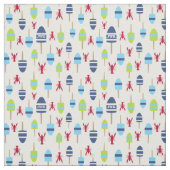 Seethemaboje und -hummer mit Monogramm Stoff (Muster)