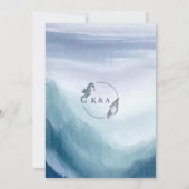 Seetranel Ocean Waves Nautical Monogram Wedding Einladung (Rückseite)