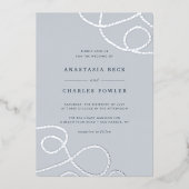 seetüchtig | Hochzeit von Nautical Rope Folieneinladung (Vorderseite)