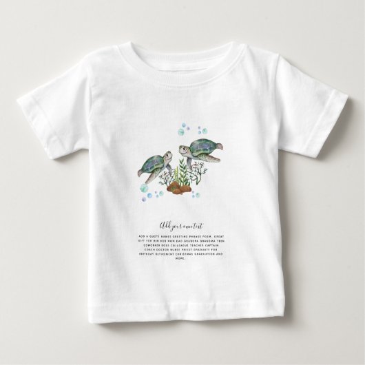 SEETURTLES Personalisiert Baby T-shirt (Vorderseite)
