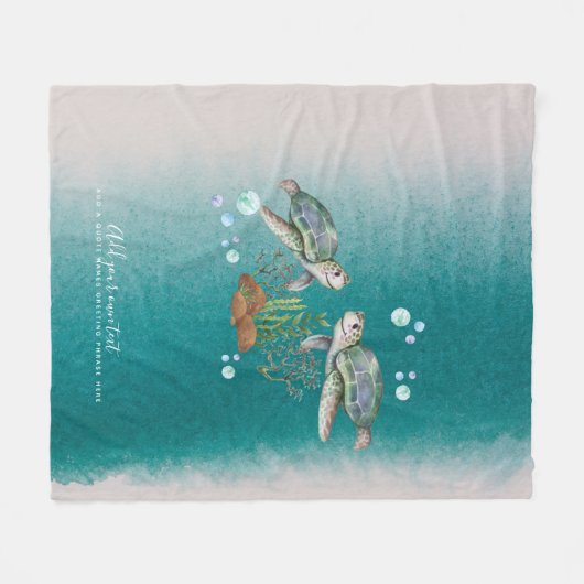 SEETURTLES Personalisiert Fleecedecke (Vorderseite (Horizontal))