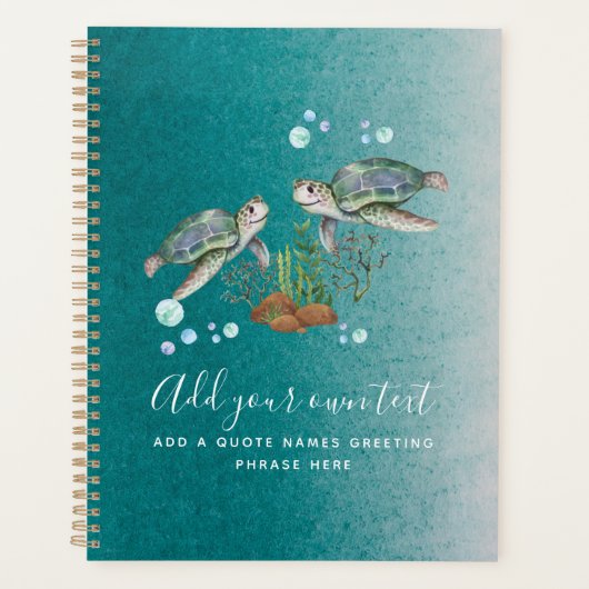 SEETURTLES Personalisiert Planer (Vorderseite)