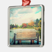 Seeufer-Bank Silbernes Ornament (Links)