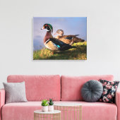 Seeufer, Holzente Leinwanddruck (Insitu (Wohnzimmer))