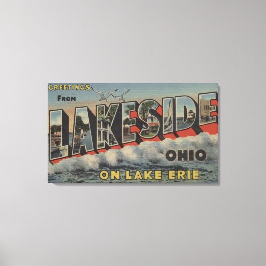 Seeufer, Ohio - See Erie - Großer Brief Leinwanddruck (Vorderseite)