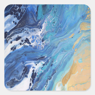 Seeufer Quadratischer Aufkleber