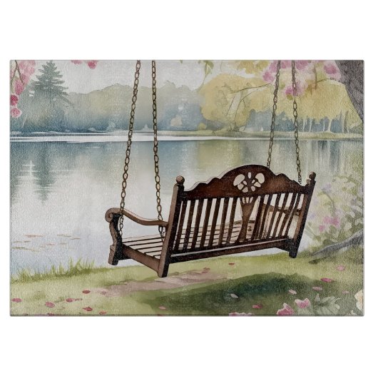 Seeufer Swing im Romantik Schneidebrett (Vorderseite)