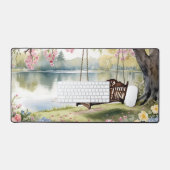 Seeufer Swing im Romantik Schreibtischunterlage (Tastatur & Maus)