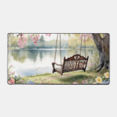 Seeufer Swing im Romantik Schreibtischunterlage (Vorderseite)