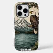 Seeufer Vigil: Adler und Gipfel Case-Mate iPhone Hülle (Rückseite)