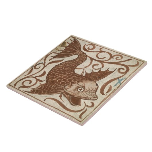 Seeungeheuer (w/c auf Papier) Fliese (Seite)