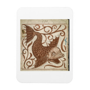 Seeungeheuer (w/c auf Papier) Magnet