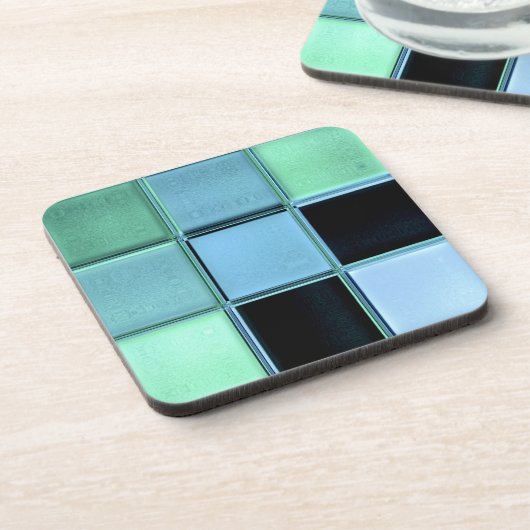Seeunterstützt glasmosaik-Untersetzer-Set mit Getränkeuntersetzer (Linke Seite)