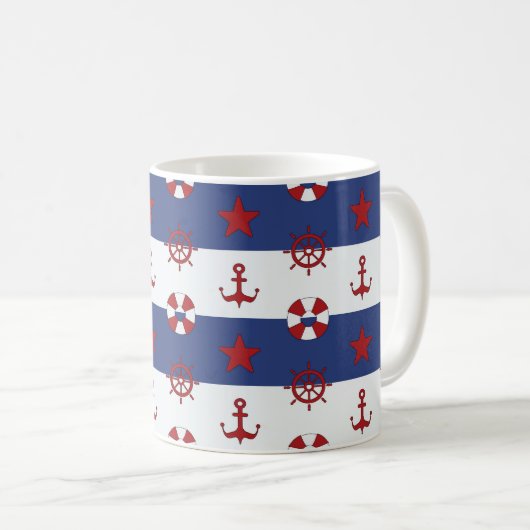 SeeUS Flagge-Muster Kaffeetasse (VorderseiteRechts)