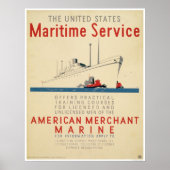 Seeverkehr - Großschiff mit Schleppbooten - WPA Poster (Vorne)