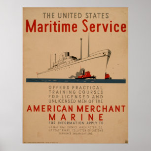 Seeverkehr Großschiff mit Tugboats WPA Poster