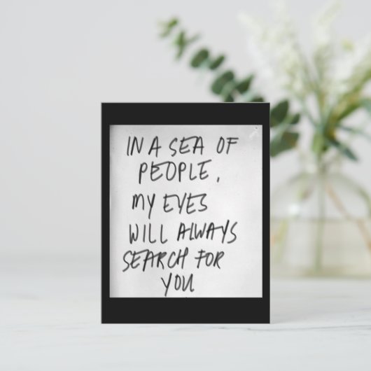 Seeverlust Postkarte (Stehend Vorderseite)