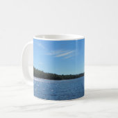 Seevermilions-funkelndes blaues Wasser Kaffeetasse (Vorderseite Links)